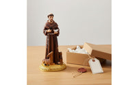 Christmas Gift Saint Francis of Assisi Statue Hand Painted Francis of Assisi Figurine Peaceful Design for Living Room