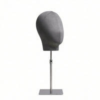 Mannequin Head with Stand Professional Hat Display stand Square Base Stable Model Head for Collectors, Home Closet