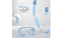 Anti-Fog Snorkeling Gear with Splash Guard Adjustable Snorkel Mask with Nose Cover Flexible Snorkeling Mask with Snorkel Tube Clear-Vision for Beginners