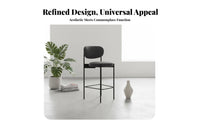Nordic Design Upholstered High-Back Stool With Backrest Counter Chair Modern Design Home Furniture Elegant Aesthetic for Homeowners, Bar Owners, Adults, Cafe, Restaurant, Reception Area, Kitchen Island