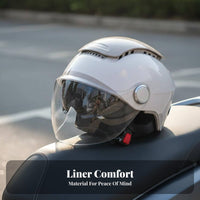 Open Face Helmet 3C Officially Approved-Face Sun Protection Headwear for Men, Women, Summer, Commuting