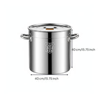Commercial Grade 316 Stainless Steel Stock Pot Heat Resistant Large Stainless Steel Broth Pot Heavy Duty Cookware for Chefs, Restaurant, Home Kitchen