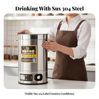 Large Capacity Electric Hot Water Container Fast Heating Electric Hot Water Urn Adjustable Temperature Control Insulated Tea Dispenser Automatic Shut-Deactivated for Event Organizers, Restaurant Employees, Hotel Buffet, Restaurants, Events, Churches