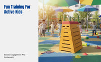 Gymnastics Vaulting Box, Wooden Detachable Training Equipment, Kids Pommel Horse, Preschool, Primary