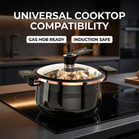 Enamel Pot with Lid, Large Stew for Slow Cooking, Non Soup with Handles for Home Induction Compatible Cookware
