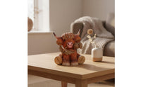 Highland Cow Statue Cute Design Scottish Cow Figurine Nordic Design
