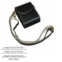 Snap Closure Leather Camera Case Scratch Resistant Compact Camera Pouch Vintage Design for Photographers, Travelers, Travel, Outdoor