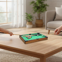 Tabletop Pool Table Space-Saving Tabletop Billiard Sturdy Table Toy for Kids, Family, Playroom, Indoor