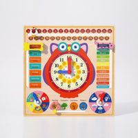 Colorful Educational Time Board English Text Child-Centered Calendar Clock Board for Children