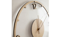 Silent Wooden Wall Clock Wood-Grain Minimalist Wall Clock Modern Natural for Living Room