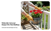 Railing Planter Rack Wide bracket Design Plant Holder long-finaling for Fence, Homeowners