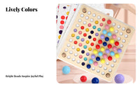 Fine Movement Skills Development Mirror Symmetry Game Hand-Eye Coordination Clip Bead Game Spatial Reasoning for Preschoolers