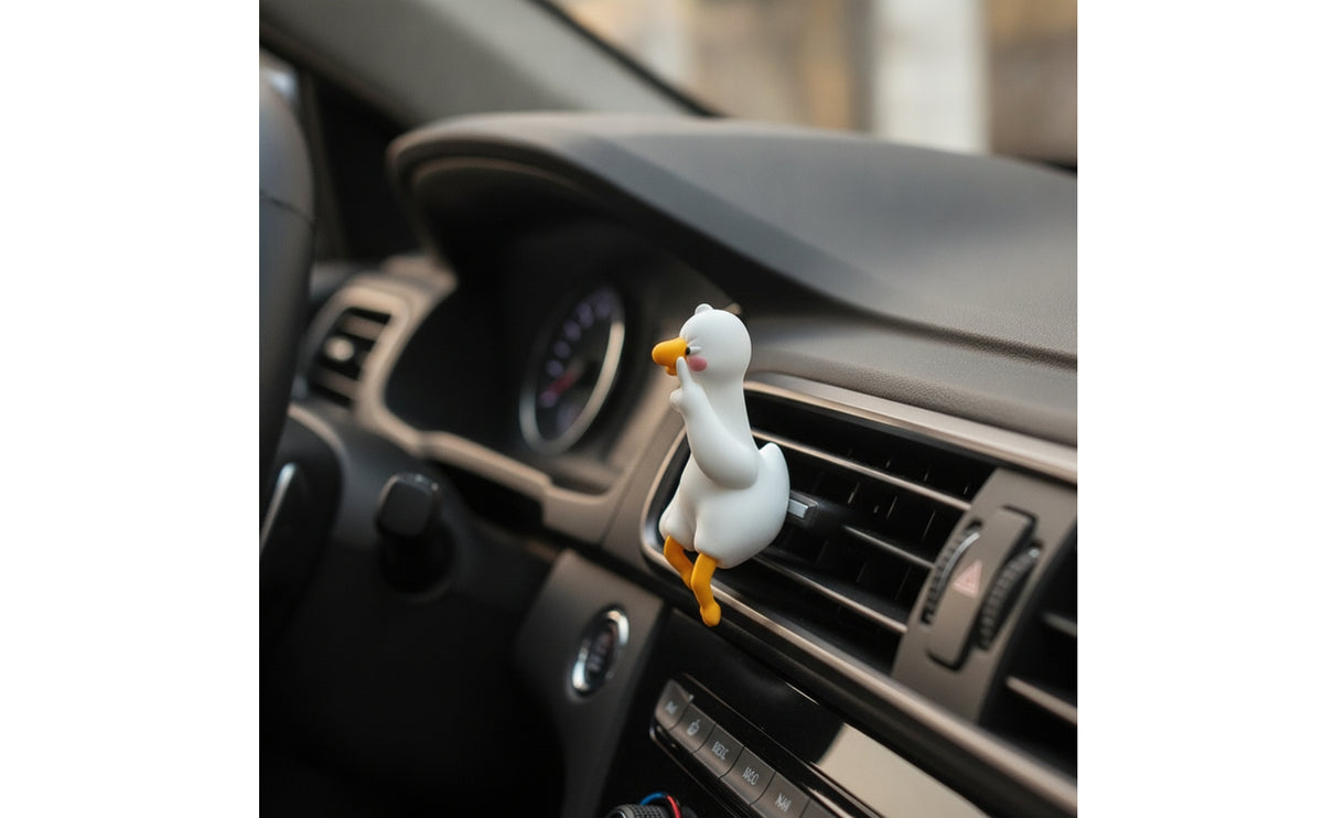 Cute Screen Perch Ornament Cartoon Duck Ornament Playful Mini Duck Figurine Compact for Drivers
