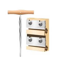 2 Pieces Peg Shaper Tapered Violin Peg Reamer Shaper with Wooden Handle Precision Lutherie Tool Manual for Luthiers