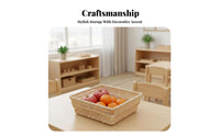 Woven container Set with Liners adaptable Household Storage Rustic and design