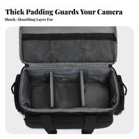 Padded Crossbody Camera Bag Long-Lasting Construction Padded Camera Bag Multi-Pocket Design Multiple Pockets for Travelers