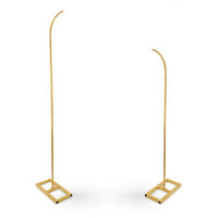 Half Arch Tall-Standing Metal Arch with Rectangular Base Sturdy