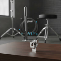Bass Drum Cowbell Clamp Wear-Resistant Cowbell Mount Bracket Heavy Duty Hardware for Drummers, Stage