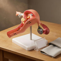Uterus Ovary Structural Model Transparent Stand Educational Aid Tabletop Display for Classroom