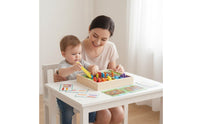 Hand-Eye Coordination Wooden Caterpillar Sorting Game Child-Centered Inspired Color Matching Board Toy Bug Catching Brain Teaser Game for Toddlers, Preschoolers, Home, Preschool