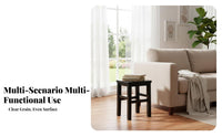 Long-Lasting Backless Square Stool Simple Design Small Bench High Load-Bearing Capacity Low Seat Multi-Functional for Apartment Dwellers, Homeowners, Living Room, Bedroom, Entryway, Bathroom