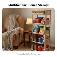 With casters Multi-Tier Basket Trolley Ventilated Baskets three-tier Rolling Organizer Large Capacity Utility mobile organizer Sturdy Construction for Apartment Dwellers, Homeowners, Kitchen, Living Room, Bedroom, Bathroom