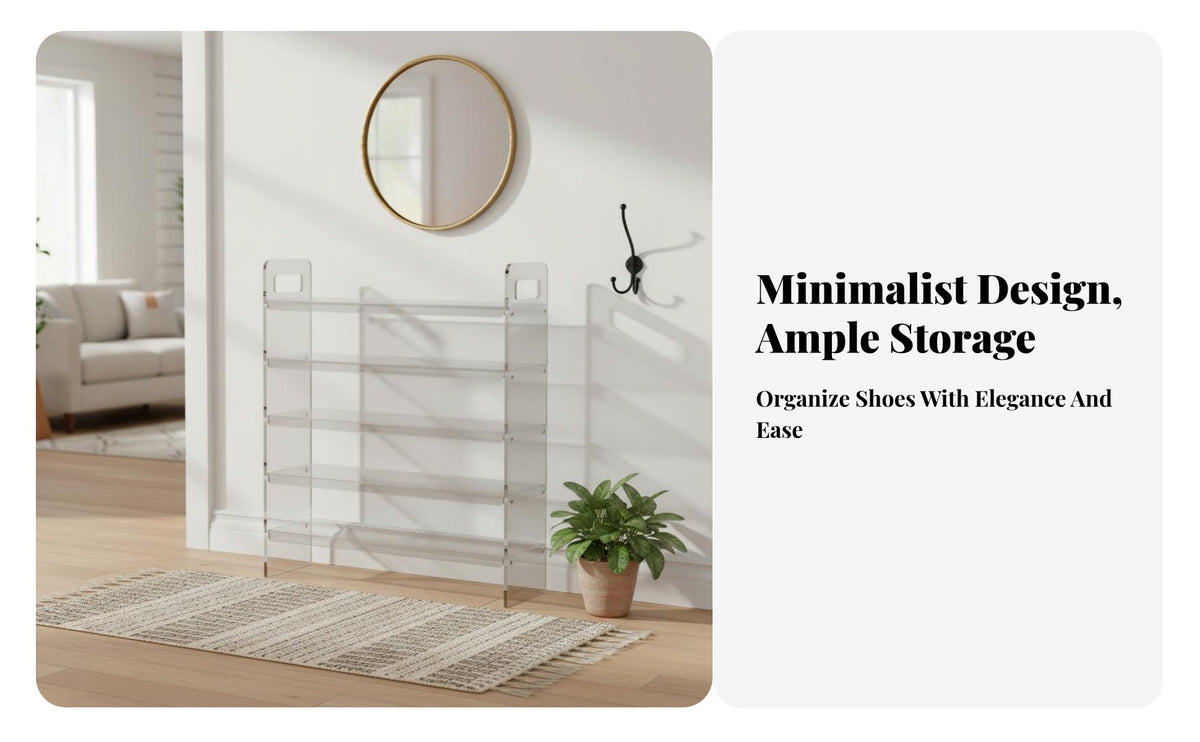 Multi-Tier Shoe Rack Space Saving Modern Shoe Shelf Easy Assembly Multi-Tier Storage Rack for Homeowners, Apartment Dwellers, Bedroom, Hallway, Closet