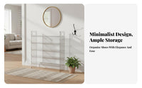 Multi-Tier Shoe Rack Space Saving Modern Shoe Shelf Easy Assembly Multi-Tier Storage Rack for Homeowners, Apartment Dwellers, Bedroom, Hallway, Closet