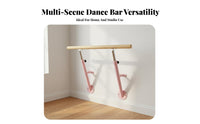 Stable Adjustable Height Dance Bar Space Saver Home Practice Leg Stretch Bar Heavy Duty Wall-Mounted Ballet Barre for Dancers, Adults, Beginners, Classroom
