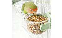 Parrot Food Bowl Easy to Install Attach-on Parrot Feeder Stable Attach-on Bird Dish for Parrots, Cockatiels