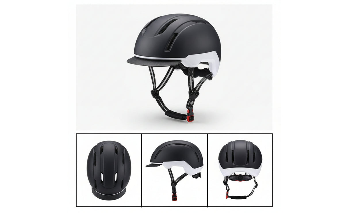 Bike Helmet with Brim Low-Profile Cyclist Helmet Adjustable for Commuters, Cyclists, Downtown Commuting