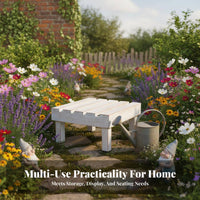 Footed Plant Stool Vintage Design Miniature Plant Stool Rustic appeal for Balcony