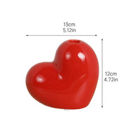 Romantic Decor Ceramic Heart Candlestick Minimalist Design Heart Shaped Candle Holder Taper Candle Holder for Valentine's Day, Wedding, Tabletop, Desktop