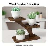 Space-Saving Tiered Plant Stand adaptable 2-Tier Ladder Stand Lightweight desktop-tier Easy Assembly for Office Workers, Home Decorators, Windowsill, Balcony, Living Room, Bathroom