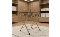 Foldable Luggage Rack Single-Tier Stainless Steel Luggage Rack Compact Furniture for Guests, Bedroom