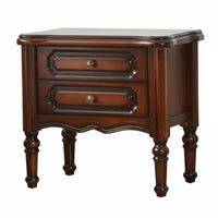 USA-inspired rustic & Design Roman pillar Nightstand With Storage Drawer Roman pillar End Table Distressed Finish Bedroom Furnishing Vintage Design for homeowners, Interior Designers, Renters, Guest Room, Home Decoration