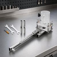 Adjustable Wood-Routing Slotting Jig Precision Slotting Jig with Guide Easy to Use Tool Heavy-Duty for Woodworkers