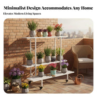 Multi-Tier Rolling Plant Stand Indoor & Outdoor Use for Office, Home Decorators