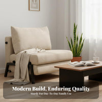 Foldable Armchair Sleeper 2-in-1 Design Pull-extendable Sleeper Armchair Multi-Functional Sofa Bed Space-Saving for Guests, Apartment Dwellers, College Students, Small areas, Bedroom, Home Office