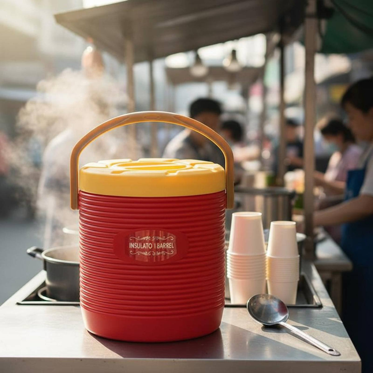 Stainless Steel Insulated Container Long-Lasting & Sturdy Stainless Steel Food Warmer Insulated Beverage Dispenser