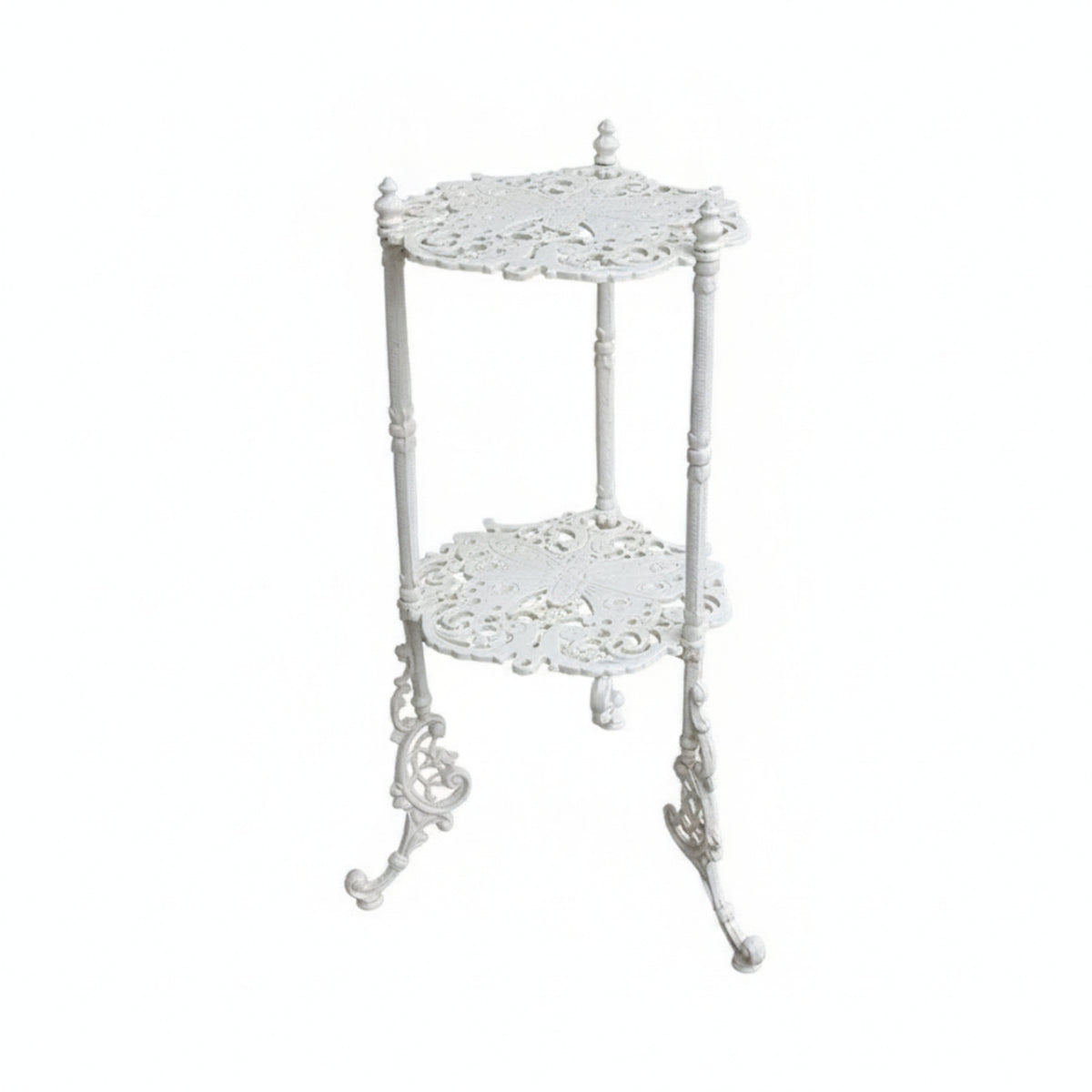Cast-Iron Flower Stand Sturdy Decorative Pedestal Table Elegant for Gardeners