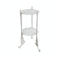 Cast-Iron Flower Stand Sturdy Decorative Pedestal Table Elegant for Gardeners
