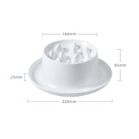 Easy to Clean Slow Feeder Pet Bowl Spill-Proof Rim Raised Maze Feeder Non-Slip Base Interactive Pet Food Dish Mental Stimulation for Dogs