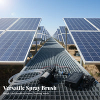 Photovoltaic Panel Cleaning Tool Lightweight Aluminum Construction Telescopic Water Fed Brush Versatile Cleaning Brush for Outdoor, Rooftops