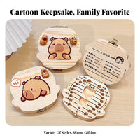 Deciduous Tooth Storage Sentimental Gift Cartoon Tooth-Shaped Organizer Keepsake Memory Container for Children, Parents, infant Shower, Nursery, Bedroom