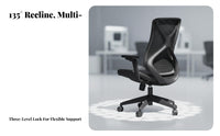 360-Degree Swivel Ergonomic Mesh Back Chair Adjustable Support Ergonomic Rolling Chair Thick Padded Cushion Office Furniture Rocking Function for Students, Telecommuting Workers, Gamers, Study Room, Workstation, Bedroom