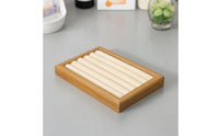 Jewelry Display Tray Wooden Band Display Tray Ribbed for Shop Owners, Vanity, Dresser, Showcase