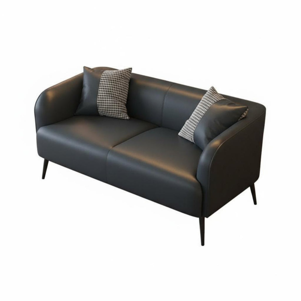 Space-Saving space-efficient Two-Seater Sofa Minimalist Design Loveseat durable Wood Legs Couch for Apartment Dwellers, Shop Owners, duos, Small Spaces, Living Room, Bedroom, Reception Area