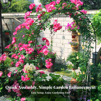 Weather-Resistant Climbing Plant Arch Good Load-Bearing Garden Arbor Rust-Proof Outdoor Structure Heavy-Duty Construction for DIY Enthusiasts, Event Planners, Pathway, Backyard, Walkway Entrance, Patio