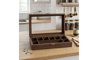 Safeguarding Compartment Box with Latch Rectangular Display Case Low-Height Organizer for Countertop